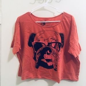 Surf brand orange crop top Sz L